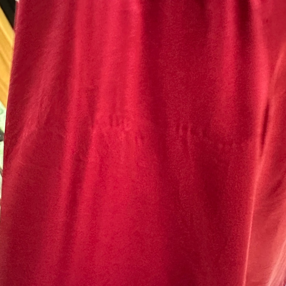 Dark Red Silk Long Sleeve Blouse Nightshirt Festive Party Rodeo ~ L (12) - Picture 9 of 14